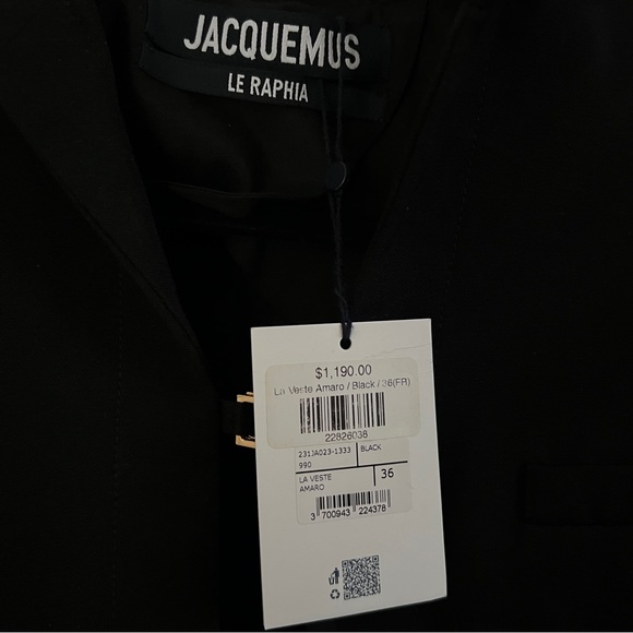 New w/ Tags Jacquemus La veste Amaro Long-Sleeved Jacket size 36 / US 4 - Picture 6 of 8